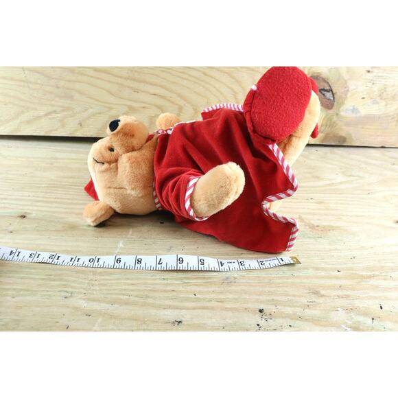 Disney Plush Winnie the Pooh Plush Lot of 3 Vintage, Minnie Piglet Beige Red - Picture 5 of 11